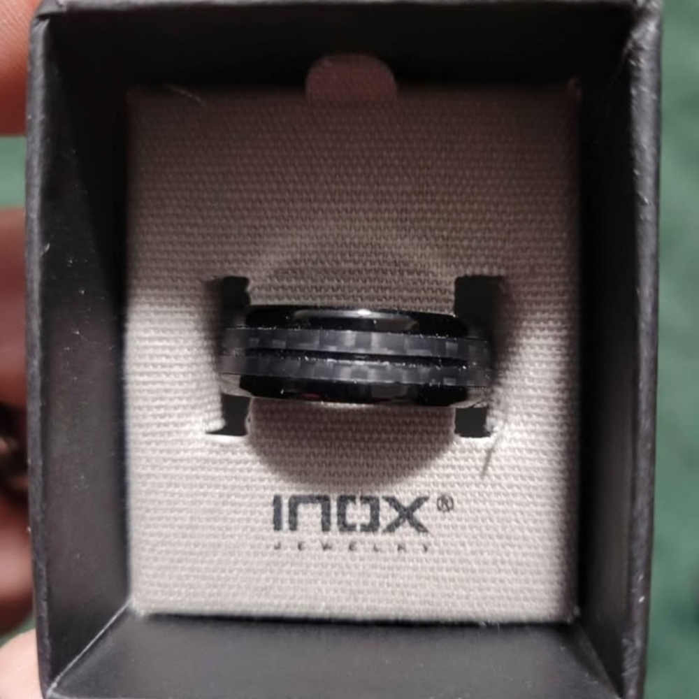 Kohl's INOX Men's Sleek Black Ring